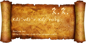 Kövér Károly névjegykártya